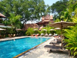 Nice swimming pool view at Yaang Come Village